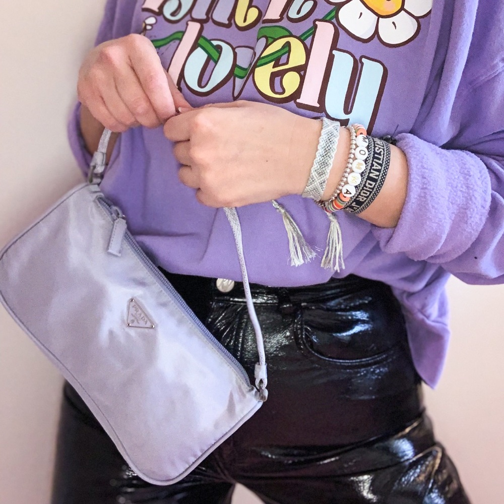 SOLD 💜 Prada Tessuto Nylon Pochette 💜 - Picture 13 of 17